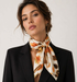 Autumn botanical silk scarf autumn pattern detail