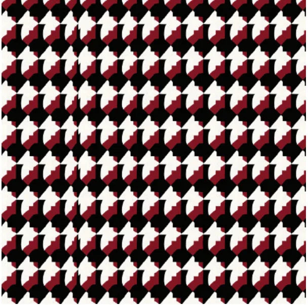 The Houndstooth – Burgundy, Black & White | The Silk Box
