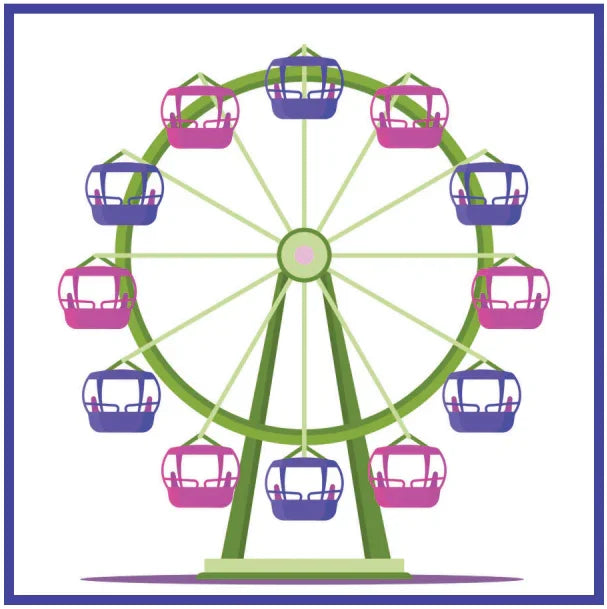 ferris wheel silk scarf