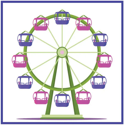 ferris wheel silk scarf