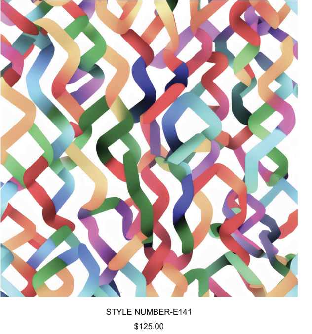 The Ribbon – Vibrant Interlocking Pattern | The Silk Box
