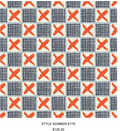 The Geometric – Bold Orange & Navy | The Silk Box