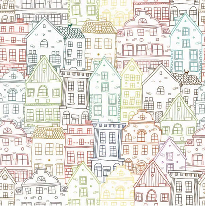 European cityscape silk scarf premium silk fabric